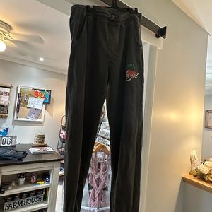 HAZEL BOUTIQUE GREY WOMENS CHERRY SWEATPANTS SIZE SMALL